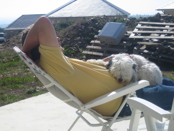 Dad working hard